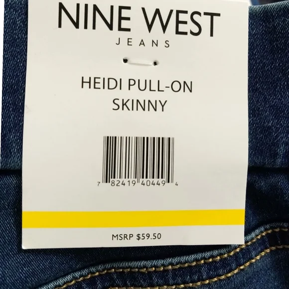 NWT Nine West Womens Heidi Pull On Skinny Jeans Color Montréal - Picture 6 of 6